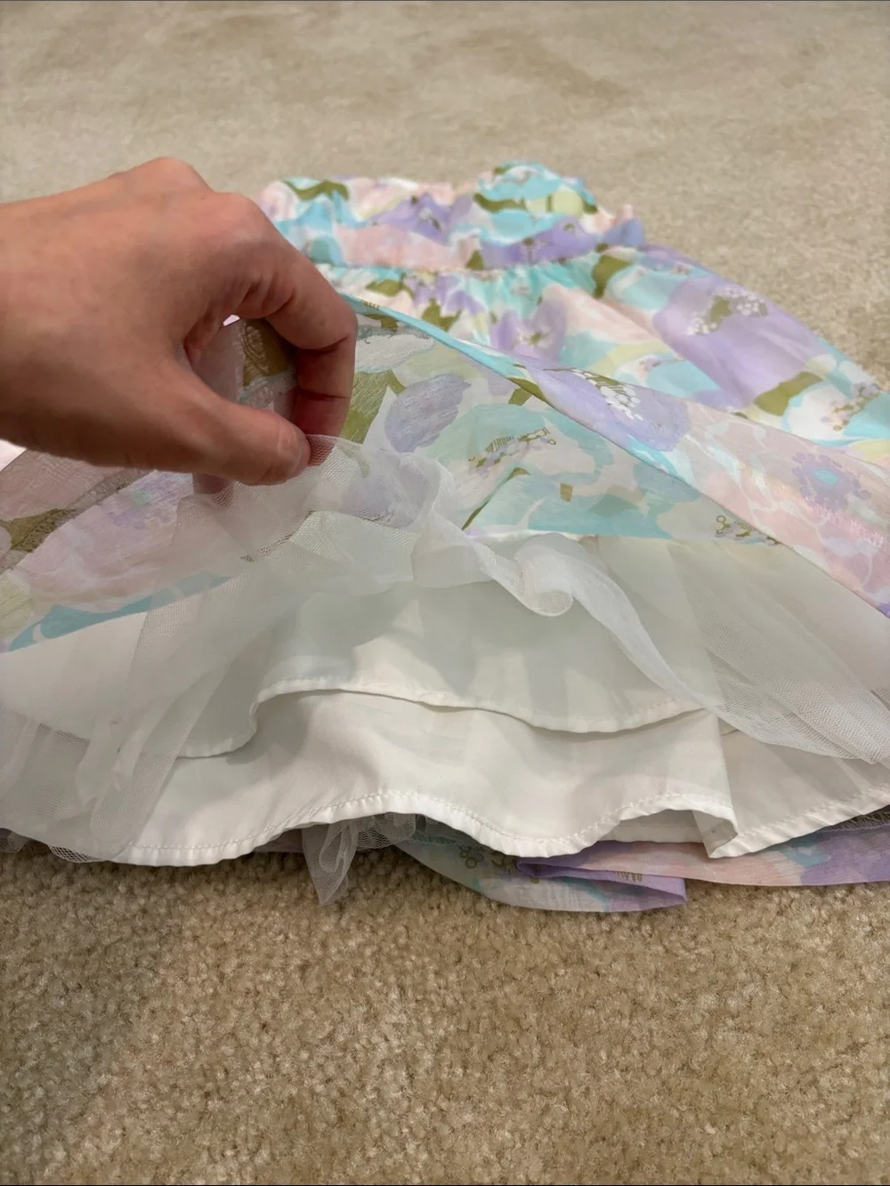 Gymboree Girls Pastel Floral Fit-and-Flare Dress 5T
